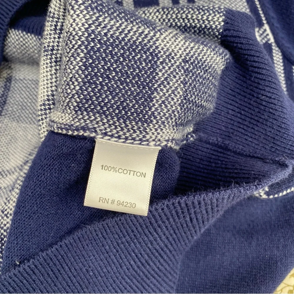 Paul Fredrick Plaid Knit Sweater